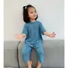 Комплект детской одежды из 2 предметов, однотонная летняя пижама из модала для новорожденных мальчиков и девочек, От 1 до 6 лет 6