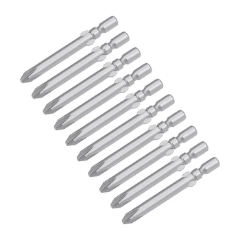 

uxcell 10pcs Phillips Bits 4mm Round Shank 40mm Length Cross 4PH1 Magnetic Screw Driver S2 Screwdriver Bit