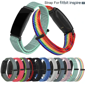 

Fashion Replacement Sports Fitness Tracker Watch Band Nylon Loop Strap Wristband Bracelet For Fitbit Inspire HR Smart Accessory