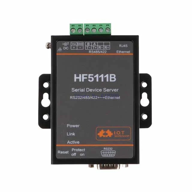 

A19-- Dual serial port three-in-one RJ45 RS232/ 485 /422 to Ethernet serial port server industrial grade DTU HF5111B