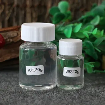 

Transparent AB Crystal Glue Two Component Epoxy Resin Sealant Quick Drying For Home DIY Handcraft Tools