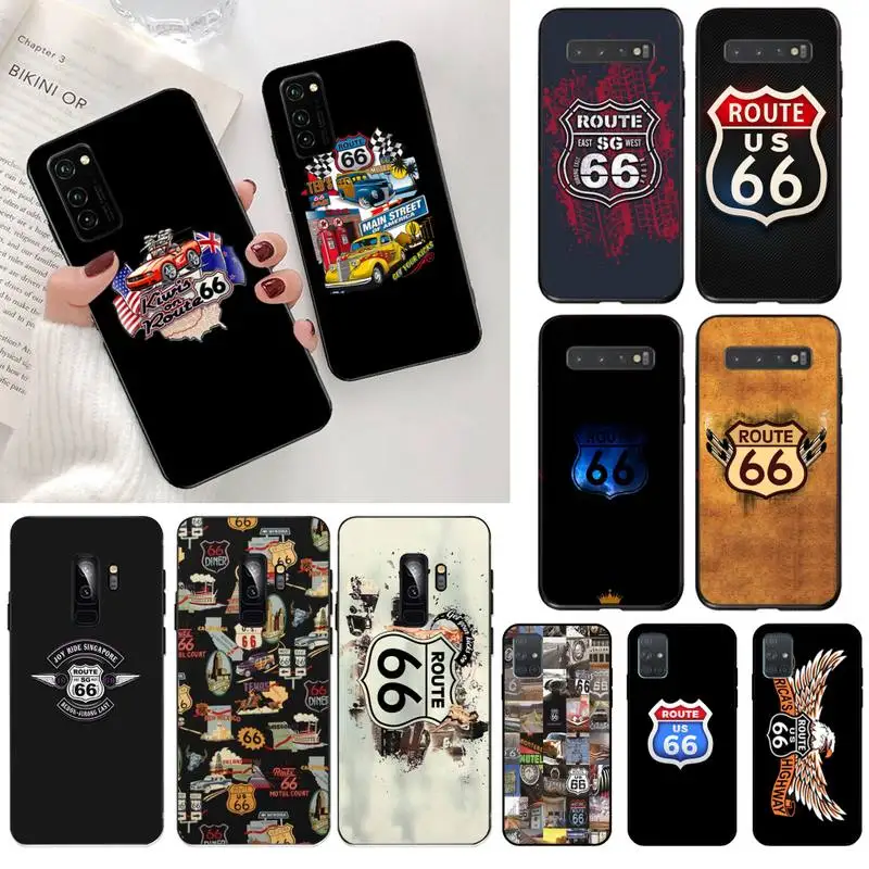 HPCHCJHM Route 66 чехол для Samsung S20 plus Ultra S6 S7 edge S8 S9 S10 5G lite 2020 | Мобильные телефоны и