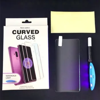 

For Samsung S10 S10 Plus Full Glue UV Liquid Tempered Glass Screen Protector Kits for Samsung S10+ Protective Film Tempered Glas