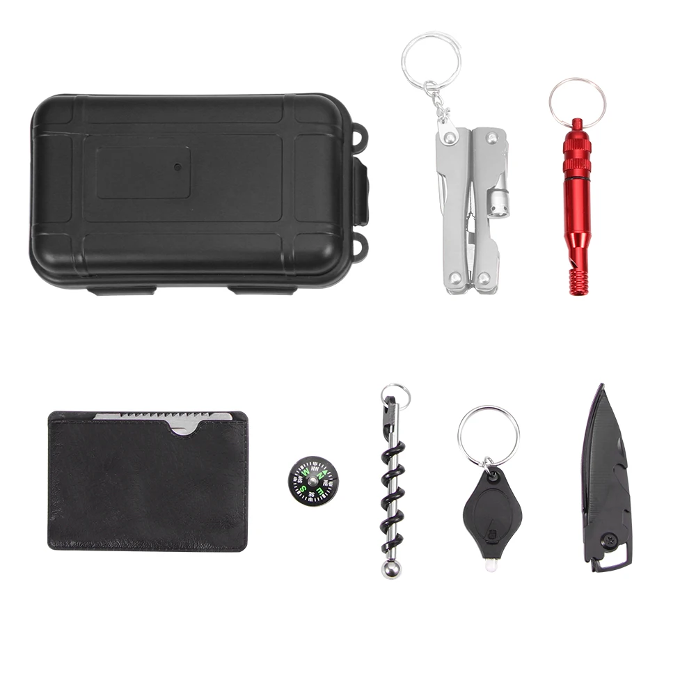 

Emergency Survival Kit Set Military Outdoor Travel Mini Camping Tool Aid Kit Emergency Multifunct Survive Tool Camping Equipment