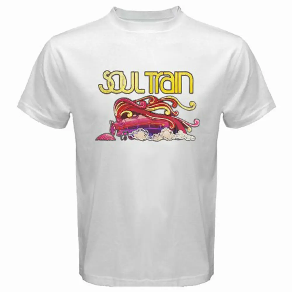 New Soul Train 70's TV Show Rap Hip Hop Music Men's White T-Shirt Size S to 3XL Male funny Tee Shirts cheap wholesale |