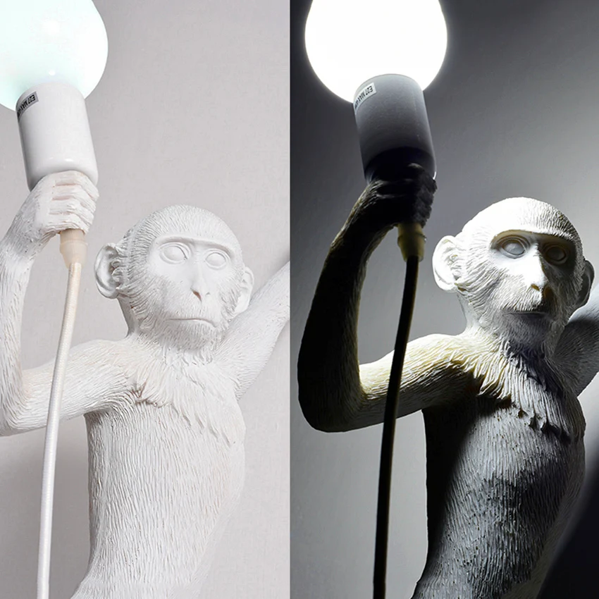 

Nordic Pendant Light Resin Monkey Living Room Pendant Lights Restaurant Bedroom Study Lighting Loft Decor Kitchen Hanging Lamps