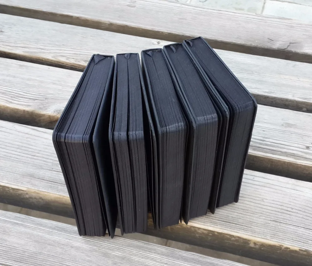 Черный пустой блокнот A5/A6 черный бумажный альбом сделай сам|sketch book|notebook notepadblack paper