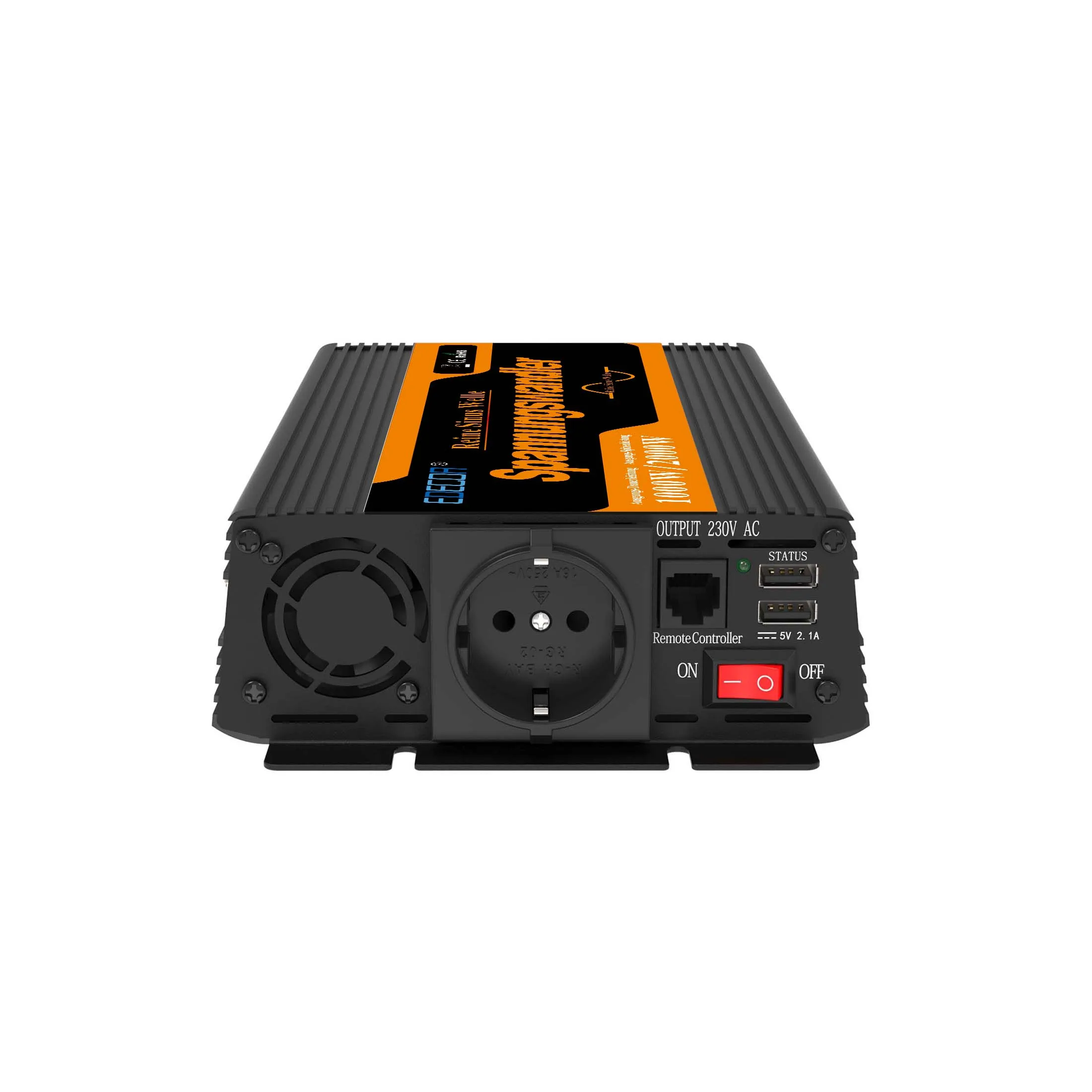 EDECOA 1000W 2000W инвертирующий усилитель мощности DC 12V AC 220V 230V 240V инвертор с чистым синусом с выходом 5V 2.1A USB и пульт дистанционного управления