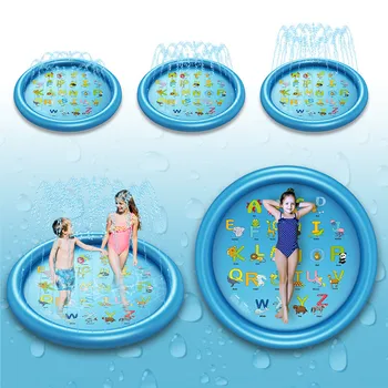 

Summer Outdoor Lawn Beach Sea Animal Inflatable Water Spray Kids Sprinkler Play Pad Mat Tub Swiming Pool Game Thicken Letter Pad