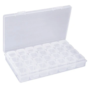 

Special Jewelry Box Storage Box Dustproof Transparent 28 Grid High-End Jewelry Diamond Storage Box