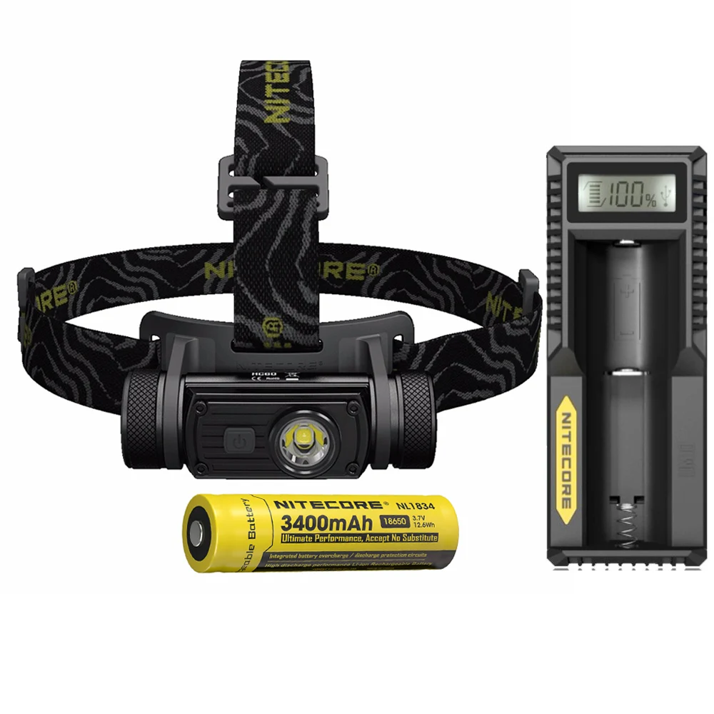 NITECORE HC60 наружная Спортивная фара CREE XM-L2 U2 max 1000 люмен дальность луча 117 м фара USB перезаряжаемая фара - Испускаемый цвет: HC60 NL1834 UM10