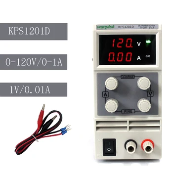 

KPS1201D Adjustable High precision double LED display switch DC Power Supply protection function 120V1A 110V/220V 0.1V/0.01A EU