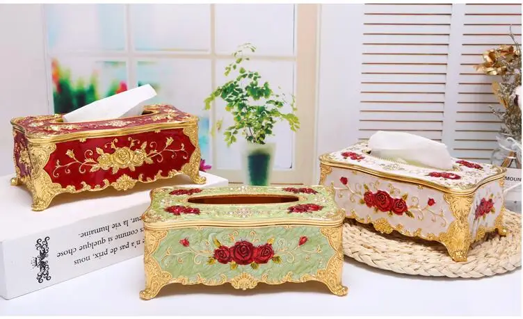 Europe classic metal tissue box kitchen tissue holder paper towel box papier cadeau rouleau for tissue paperZJH083