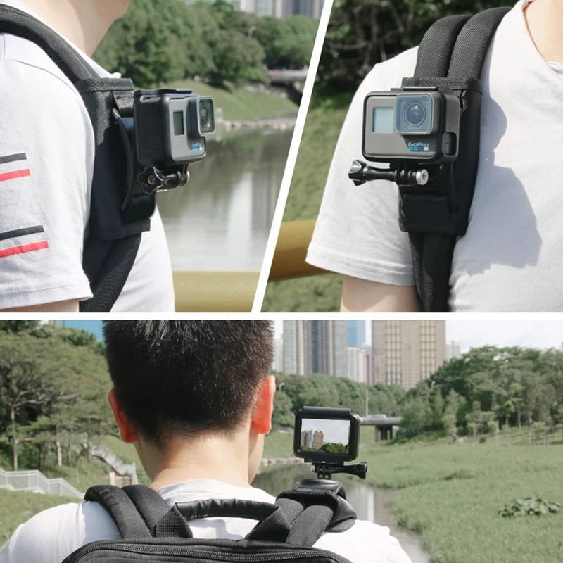 360 градусов вращение БЫСТРОРАЗЪЕМНАЯ лямка для рюкзака Кнопка крепления пряжки клип Адаптер для Gopro Hero 8 7/6/5/4/3/Xiaoyi экшн-камеры