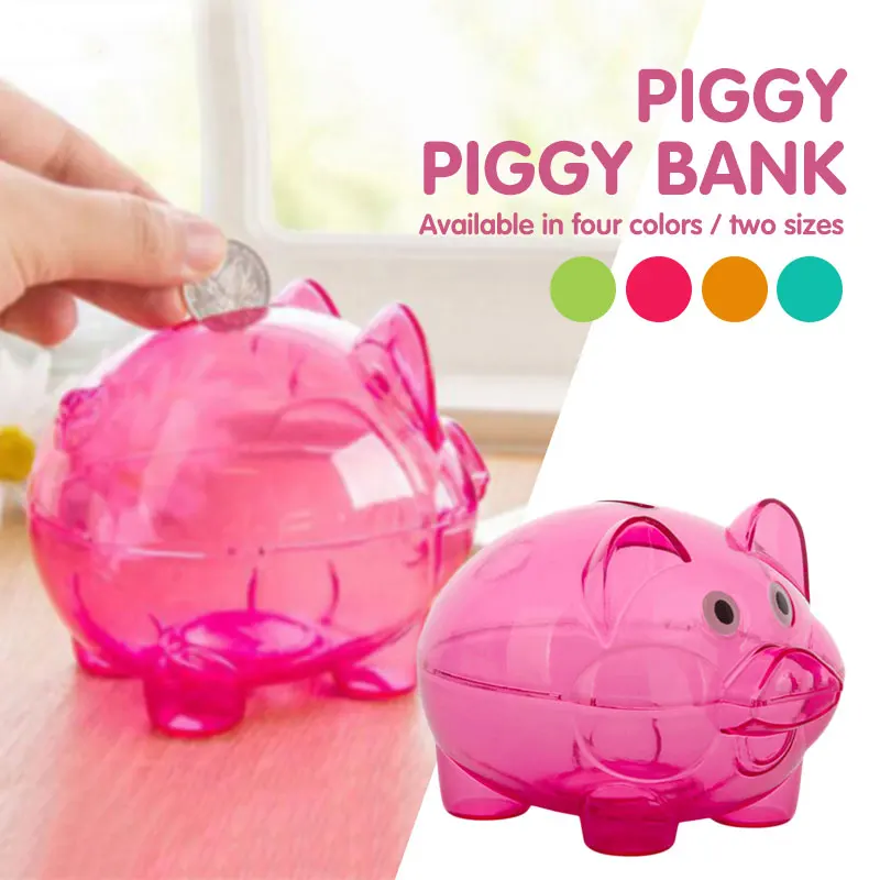 

Pig Shape Plastic Gift Toy Living Room Piggy Bank Coin Bank Student Desktop Money Saving Box Cute Home Decoration Office