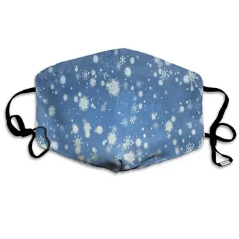 

Face Mask Winter Christmas Snowflakes Cool Cycling Half Face Earloop Face Mask for Men