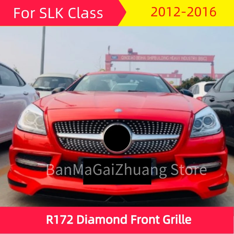Алмазная Передняя решетка для mercedes R172 SLK КЛАСС 2012- SLK200 SLK250 SLC350 гоночная решетка