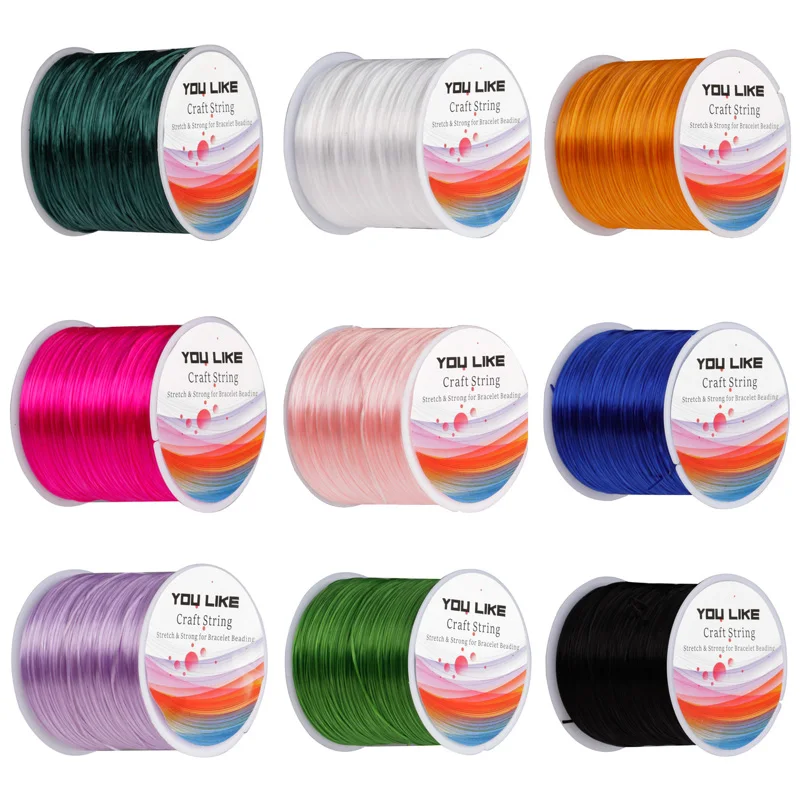 Elastic String strong for bracelet beading jewelry thread crystal one roll 60mts/100mts different packing | Украшения и