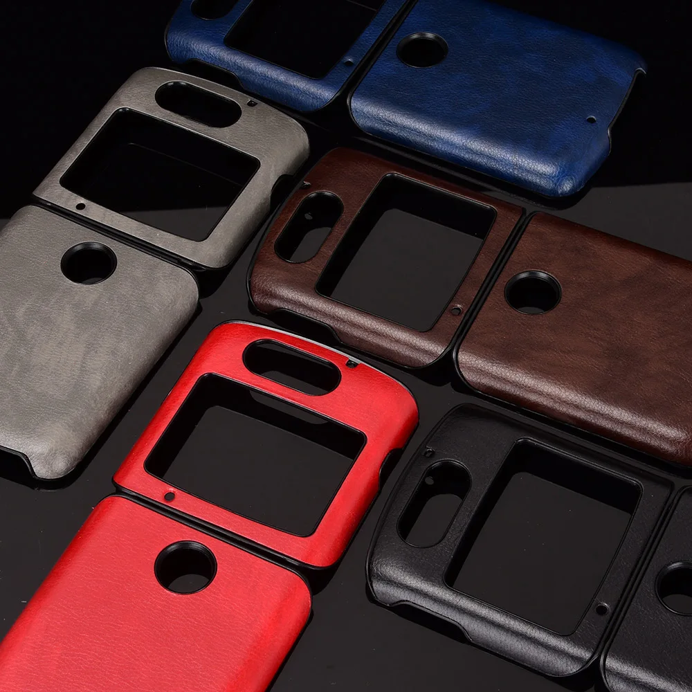 Per Motorola Razr 5G Custodia Motorola Razr 202 Pu Custodia In Pelle Modello Litchi Cover Posteriore Rigida Per Motorola Razr2 5G Custodia Per Telefon