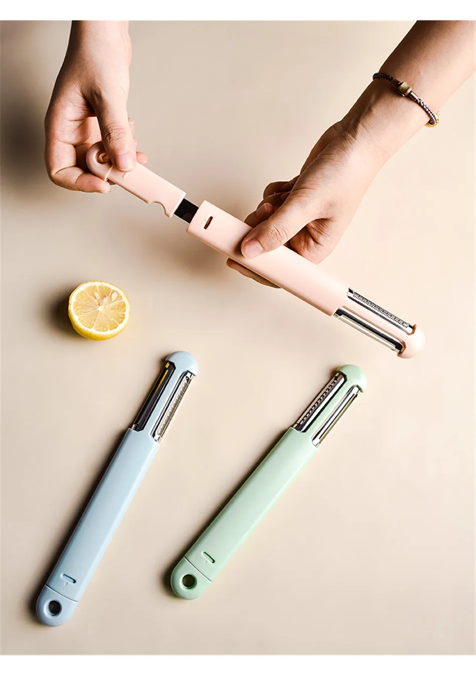 Multifunctional Fruit Vegetable Peeler Stainless Steel Potato Carrot Peeler Grater Knife Portable Slicer Kitchen Accessories