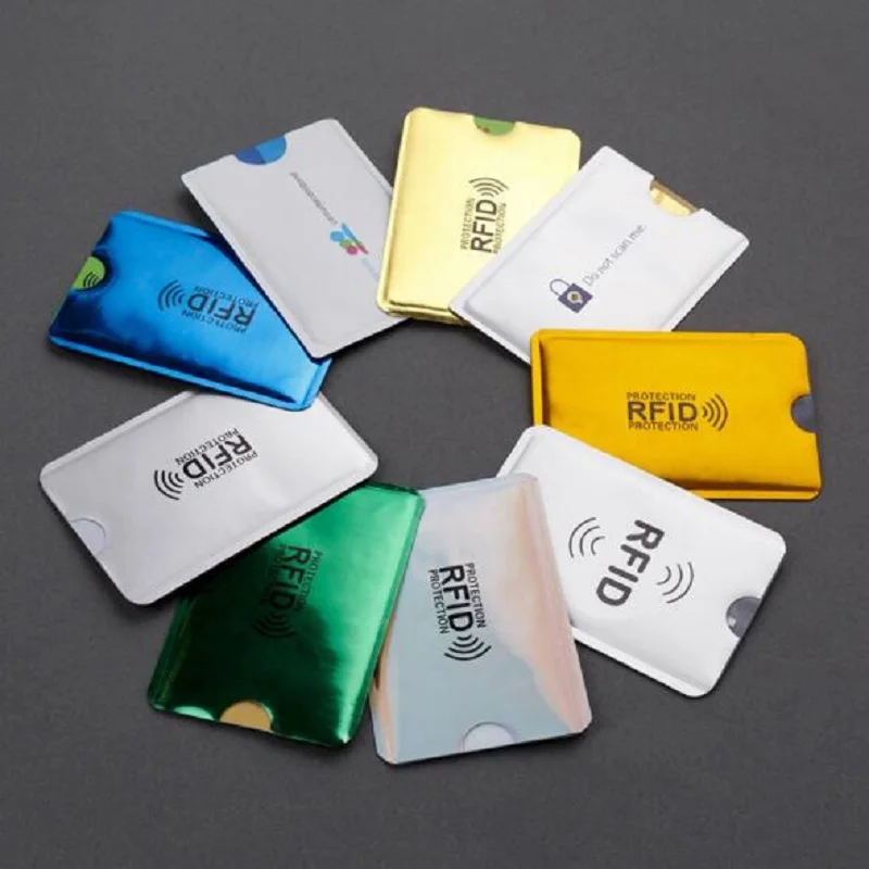 Obtenga esto Tarjetero para tarjetas bancarias para hombre y mujer, protector de aluminio para tarjetas bancarias, con bloqueo NFC de Metal, Anti Rfid de identificación, 10 Uds. 9YaLQmoXKkg