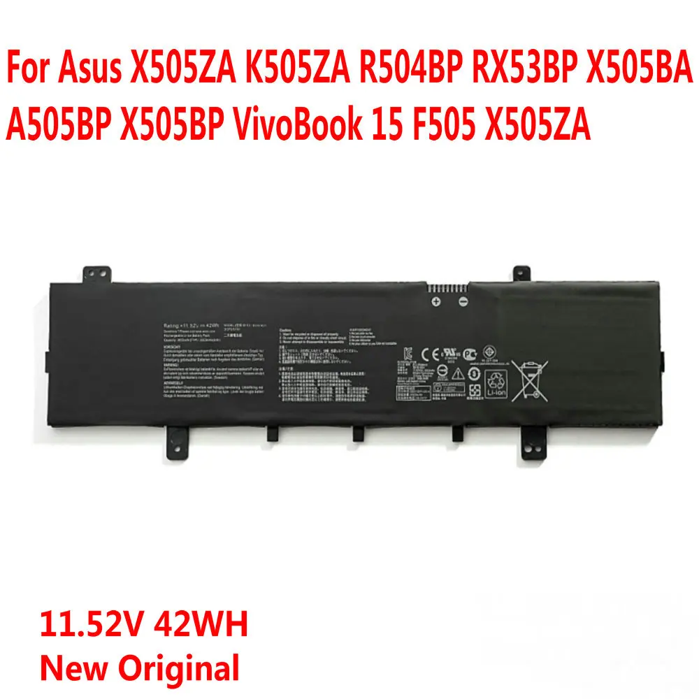 

Genuine B31N1631 Laptop Battery For Asus X505ZA K505ZA R504BP RX53BP X505BA A505BP X505BP For VivoBook 15 F505 X505ZA