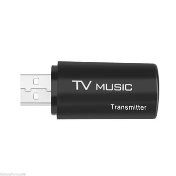 

3.5mm USB Bluetooth Transmitter Stereo o Music Dongle Adapter for TV MP3 PC Black