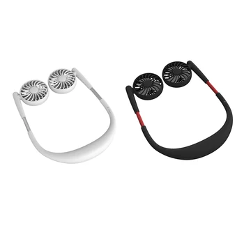 

USB Portable Fan Mini Neck Fan Rechargeable Small Portable Sports Fan Usb Desk Hand Air Conditioner Cooler
