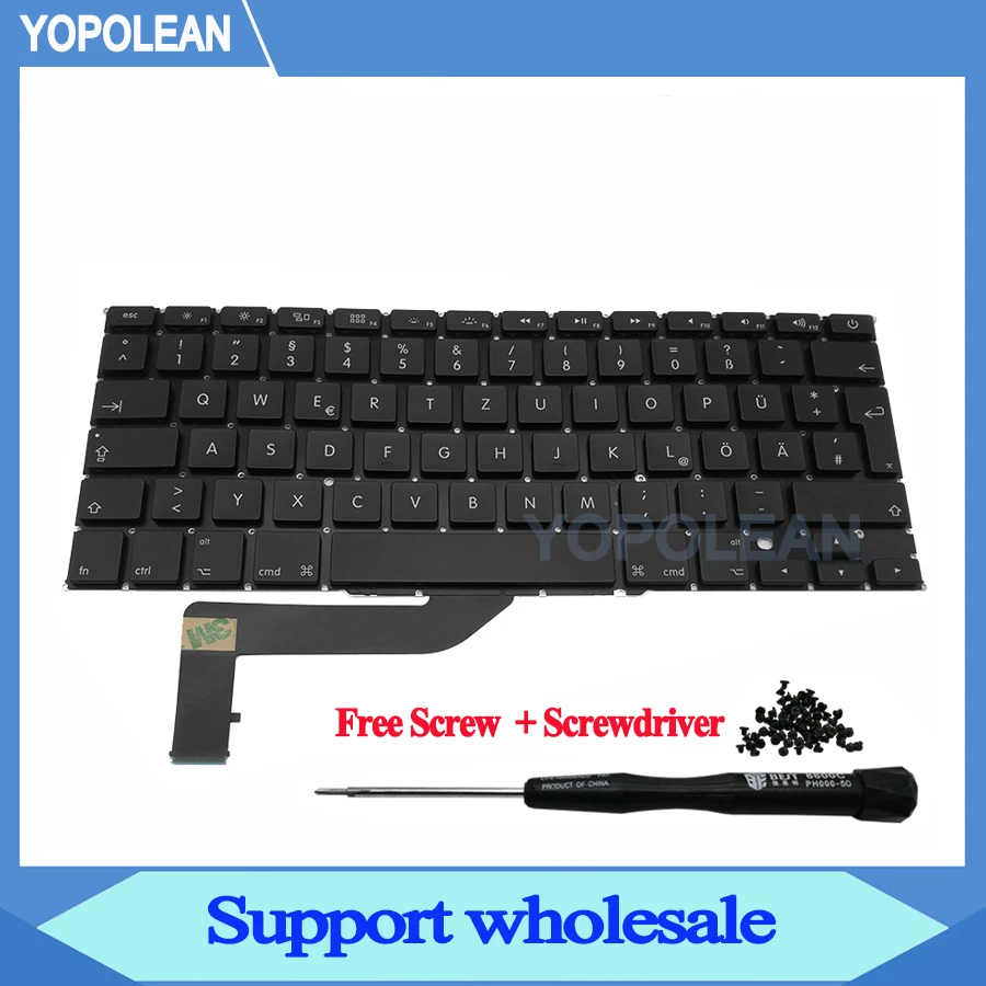 Новая европейская немецкая клавиатура для Macbook Pro Retina 15 &quotA1398 2012 2013 2014 2015