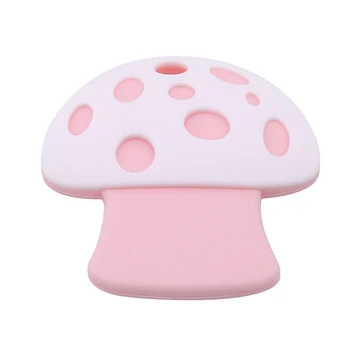 

1Pc Baby Teether Mushroom Teether BPA Free Silicone Teething Beads Teether Baby Shower Gift Infant Kids Oral Care