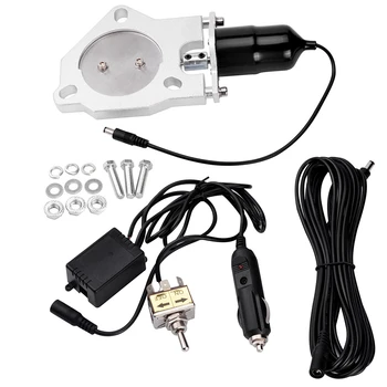 

ESPEEDER 3" Stainless Steel Cut out Y pipe Electric Exhaust CutOut Cut Out Kit With Manual Switch
