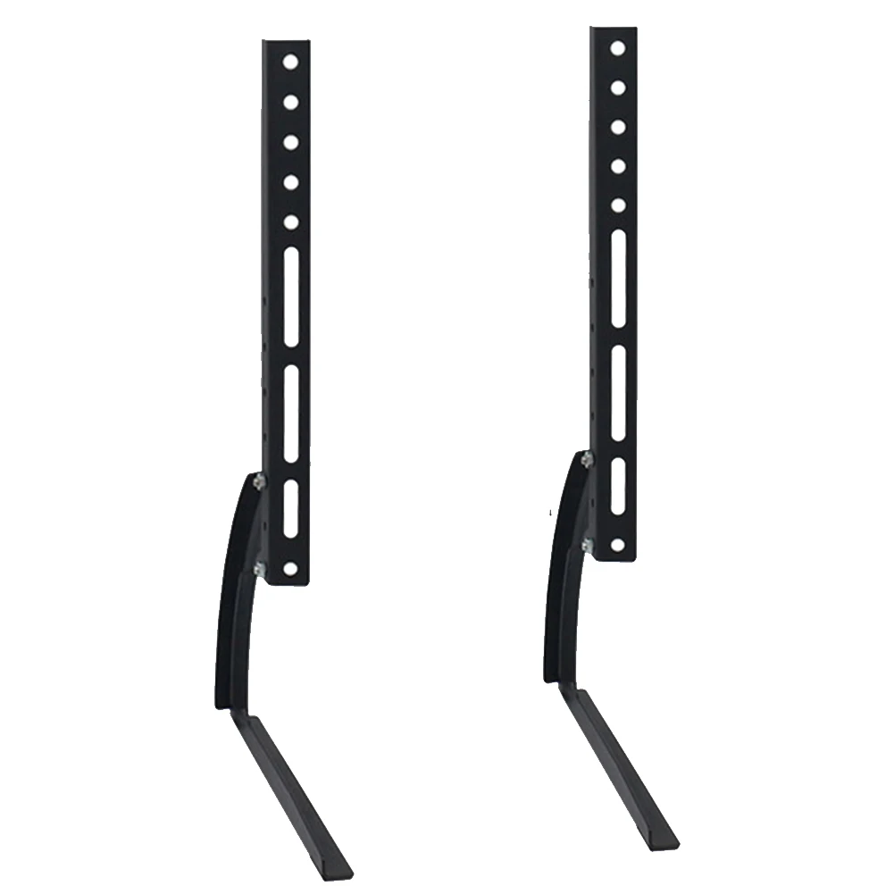 

Stable With Screws Universal Mount Home Multi Hole Easy Install Adjustable Triangle Table Top TV Stand Base Durable Black Steel