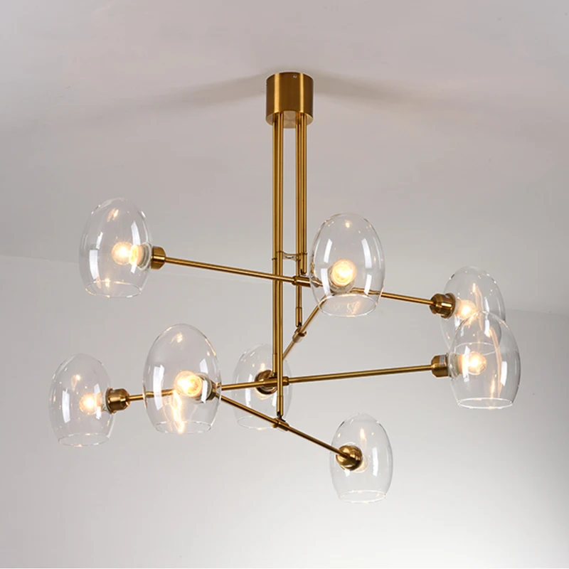 

Decor Designer Chandelier Lighting For Living Room Nordic Dinning Room Chandelier Glass Light Fixture For Bedroom/Study Room