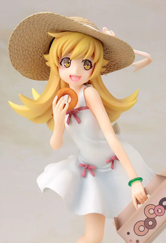 

Anime KOTOBUKIYA Bakemonogatari Oshino Shinobu Small Tolerance Straw Hat Picnic Donuts Garage Kit Model