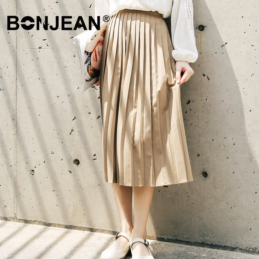 

Pleated Skirt Long Korean Style Women Elegant High Waist Jupe Longue Femme Long Skirt Saia Longa Spring Autumn Streetwear Z293