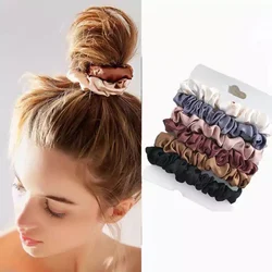 6pcs 5pcs/set  Hair Scrunchies Women Rubber Bands Hairband  Rings Ponytail Holder Hairbands Lady Grils Hair Tie Rope Ins
