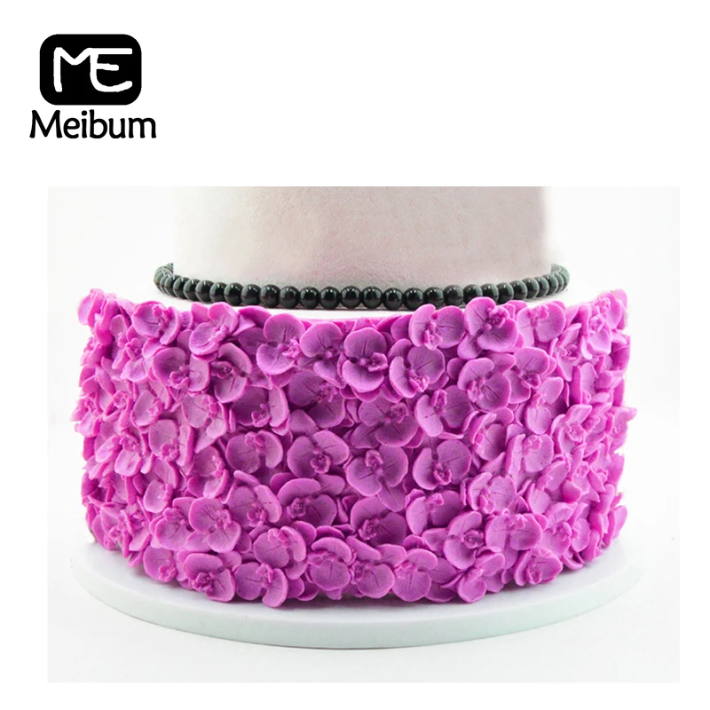 2 Styles Phalaenopsis Orchid Petal Silicone Fondant Cake Mold SugarCraft Wedding Pastry Border Decorating Mould Baking Tools | Дом и сад