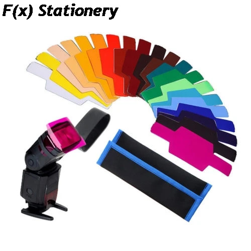Flash Speedlite Color Gels Filters Cards Photographic Filter For Canon For Nikon Camera 20 Colors/pack