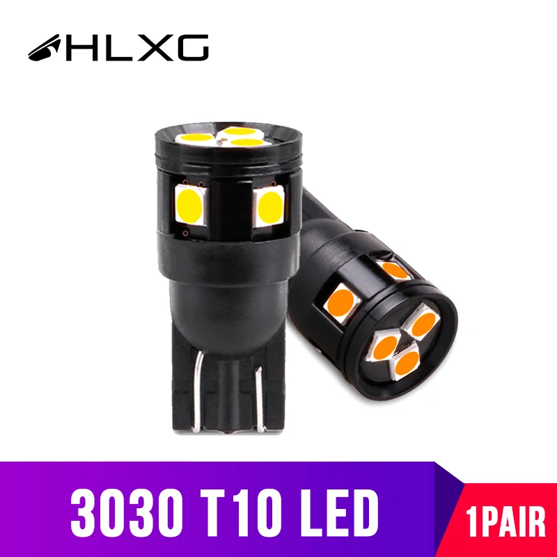 HLXG T10 W5W светодиодный клиновидный стояночный фонарь автомобильные купольные
