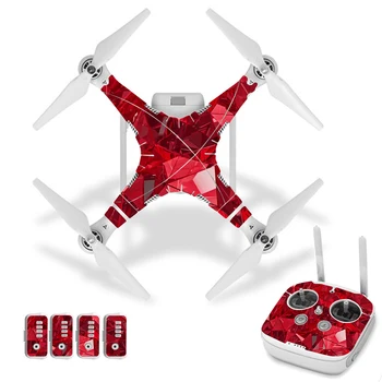 

Red Diamond Style Vinyl Skin Sticker for DJI Phantom 3 Drone And Remote Controller 0144