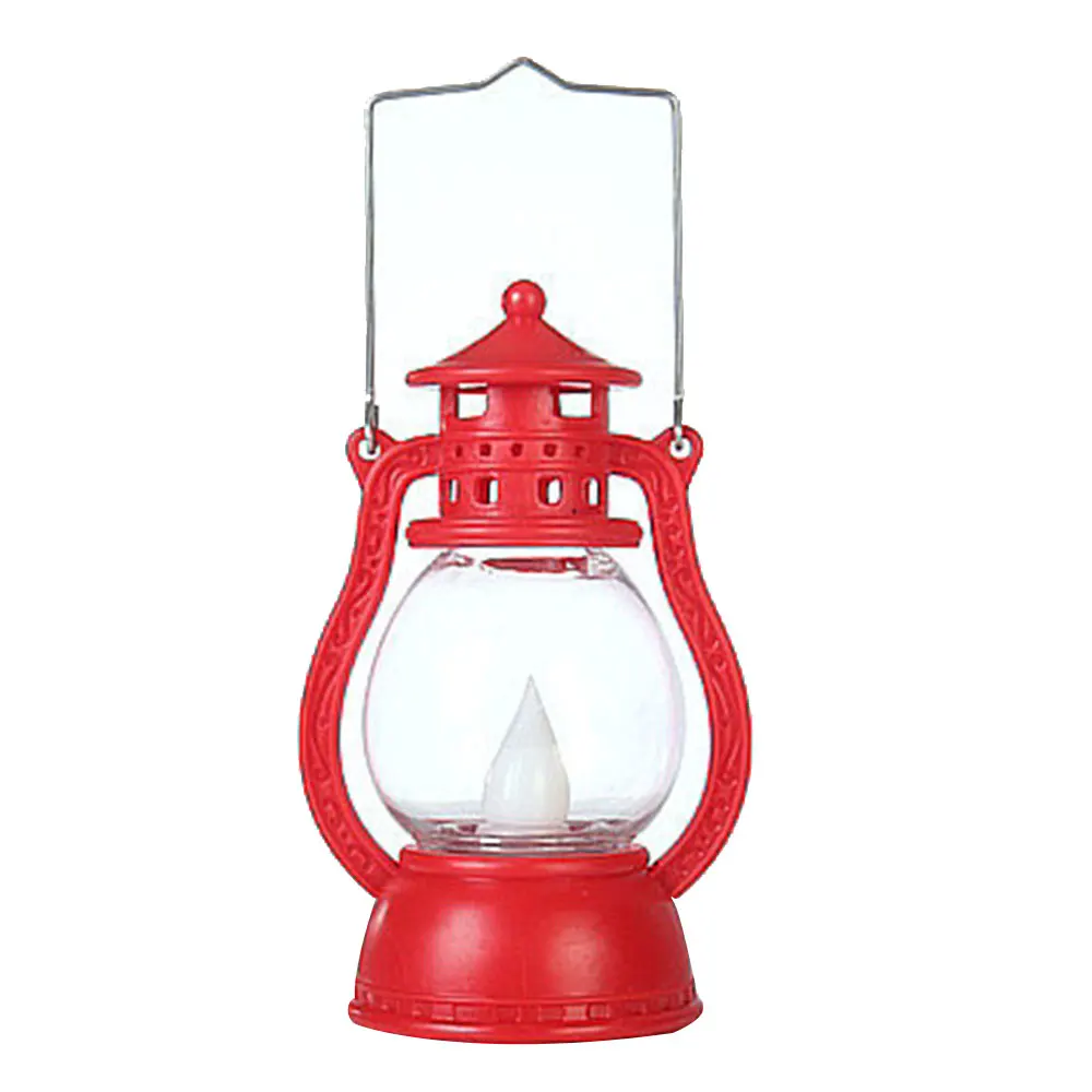 Red Подвесная лампа Хэллоуин Led Портативный фонарик винтажный креативный беспламенный лучший подарок электронный Декор на стену для дома - Испускаемый цвет: Red
