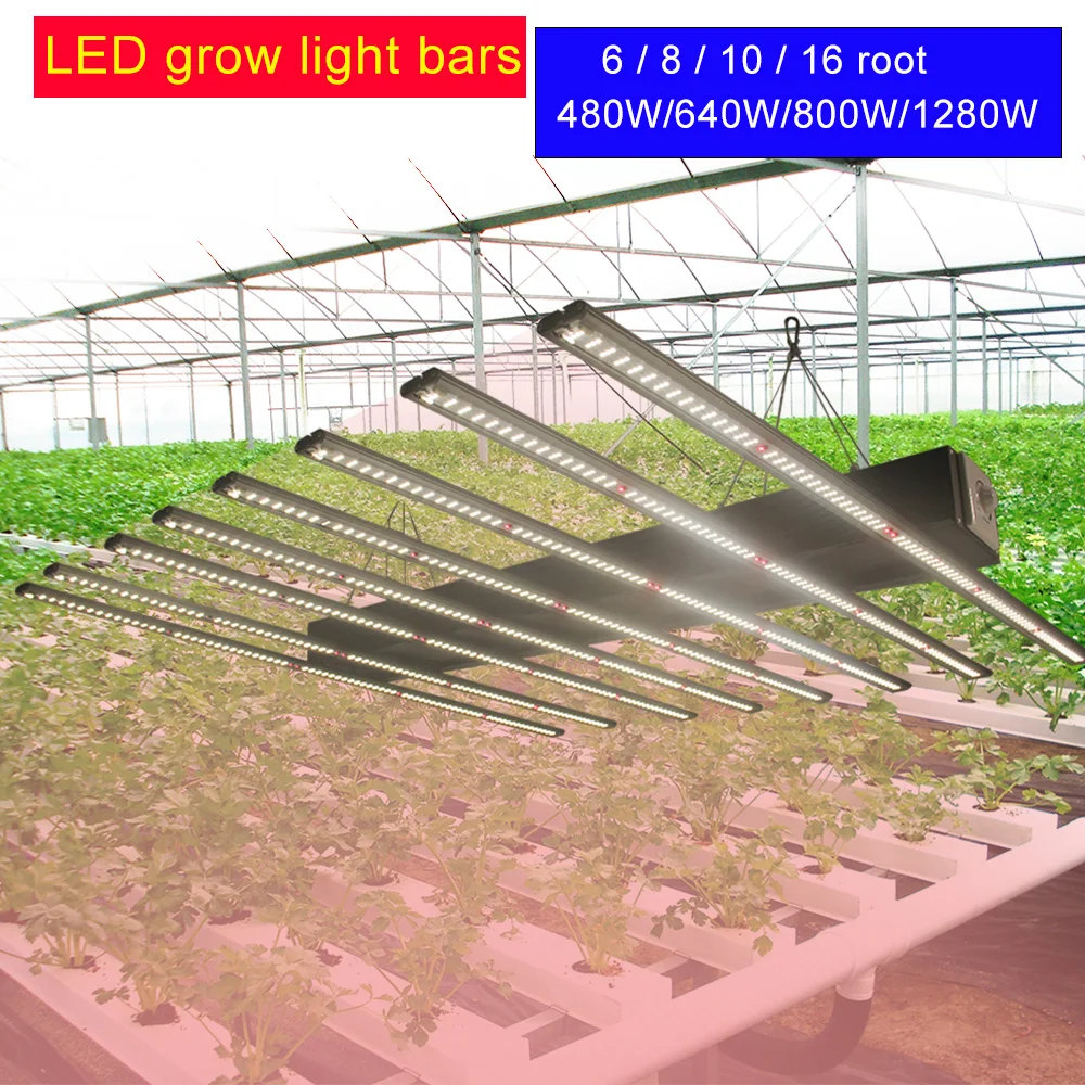 Индивидуальные выращивания полного спектра Гидропонные парниковых 6/8/10 бар 600W 800W 1000W светодиодный светильник для комнатных растений