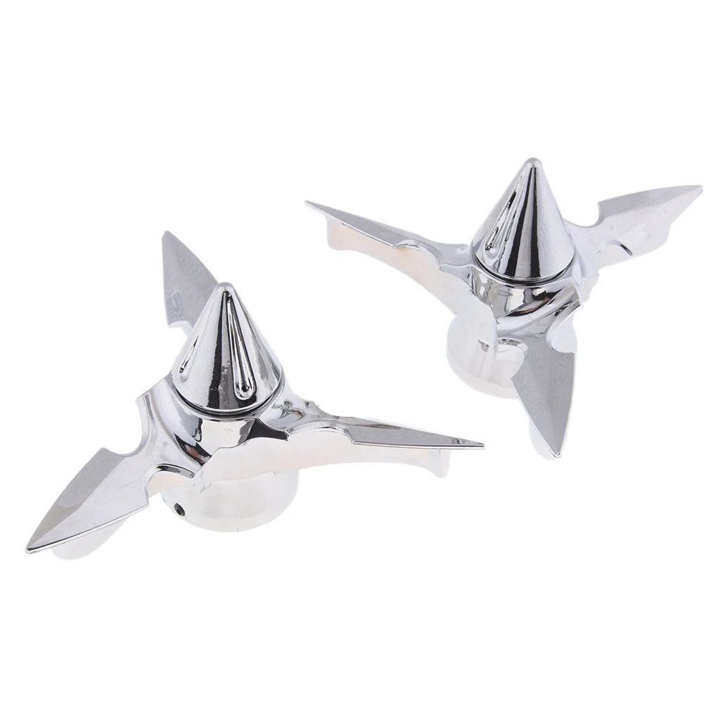 Chrome Spun Blade   Axle Caps For   2008-2013
