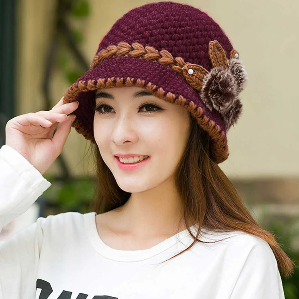 Mojado Doctrina Guardia Gorro De Punto Sombrero Mujeres Invierno Sombreros Señora Cálido Crochet  Flores Decoradas Orejas Estilo Coreano Cheerías Lindos Czapka Zimowa 2021  Gorro / Gorras De Cráneo De 25,27 € | DHgate