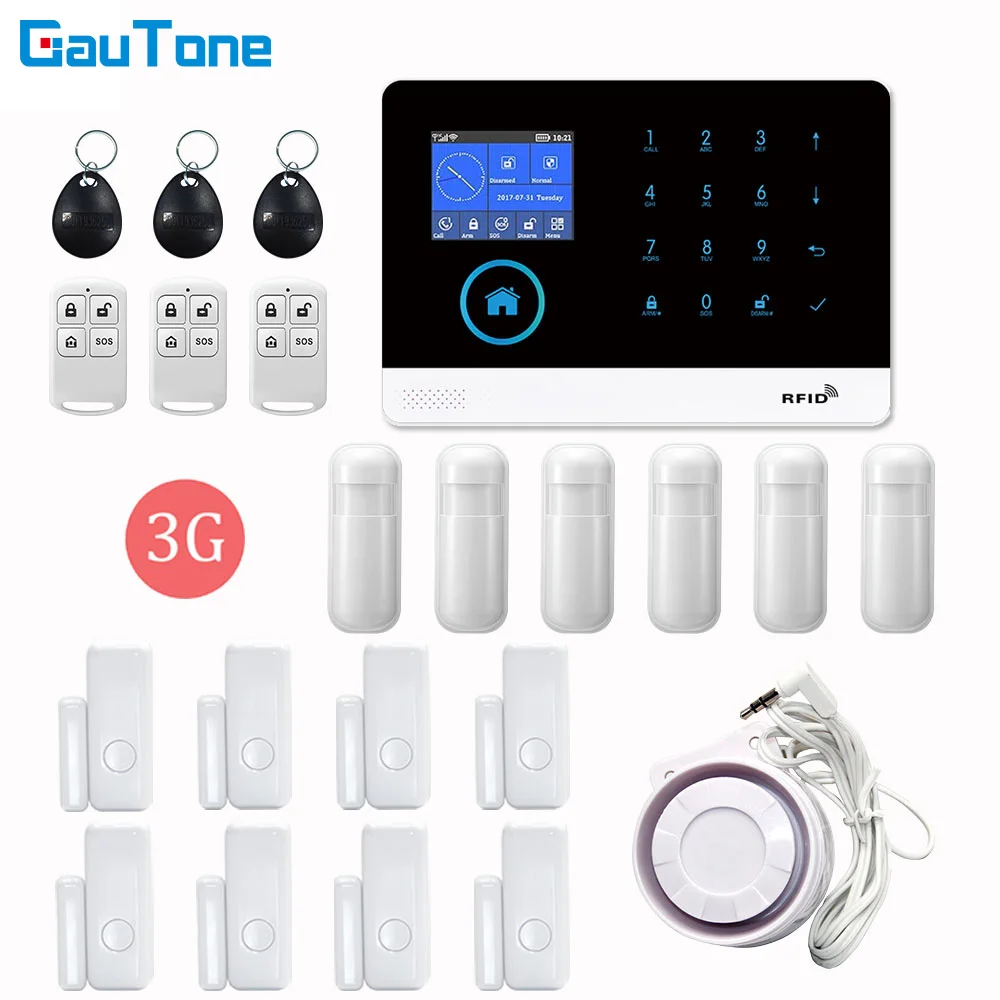 

Система охранной сигнализации GauTone PG103, Wi-Fi, 4G, GPRS, для iOS и Android