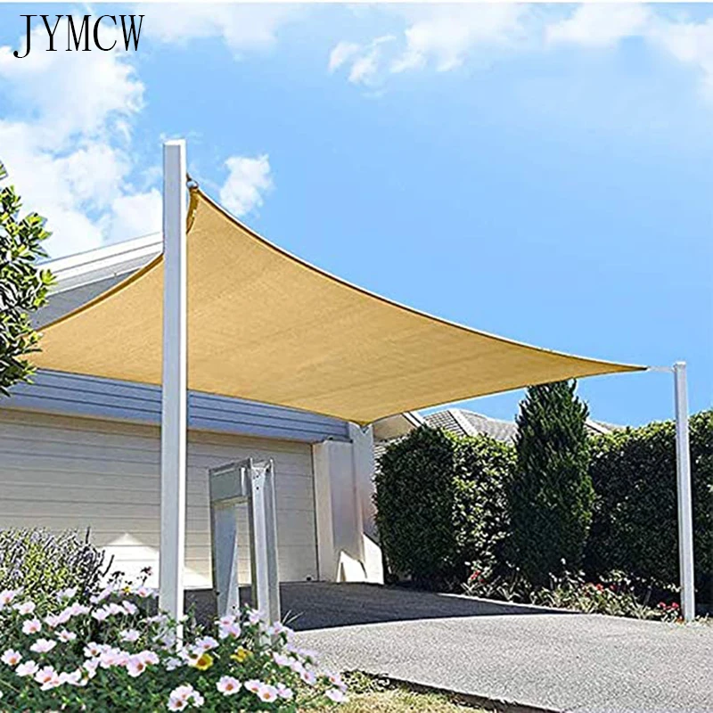 300D Waterproof Polyester Square Rectangle Shade Sail garden terrace Canopy swimming Sun shade Camping Hiking Yard sail awning