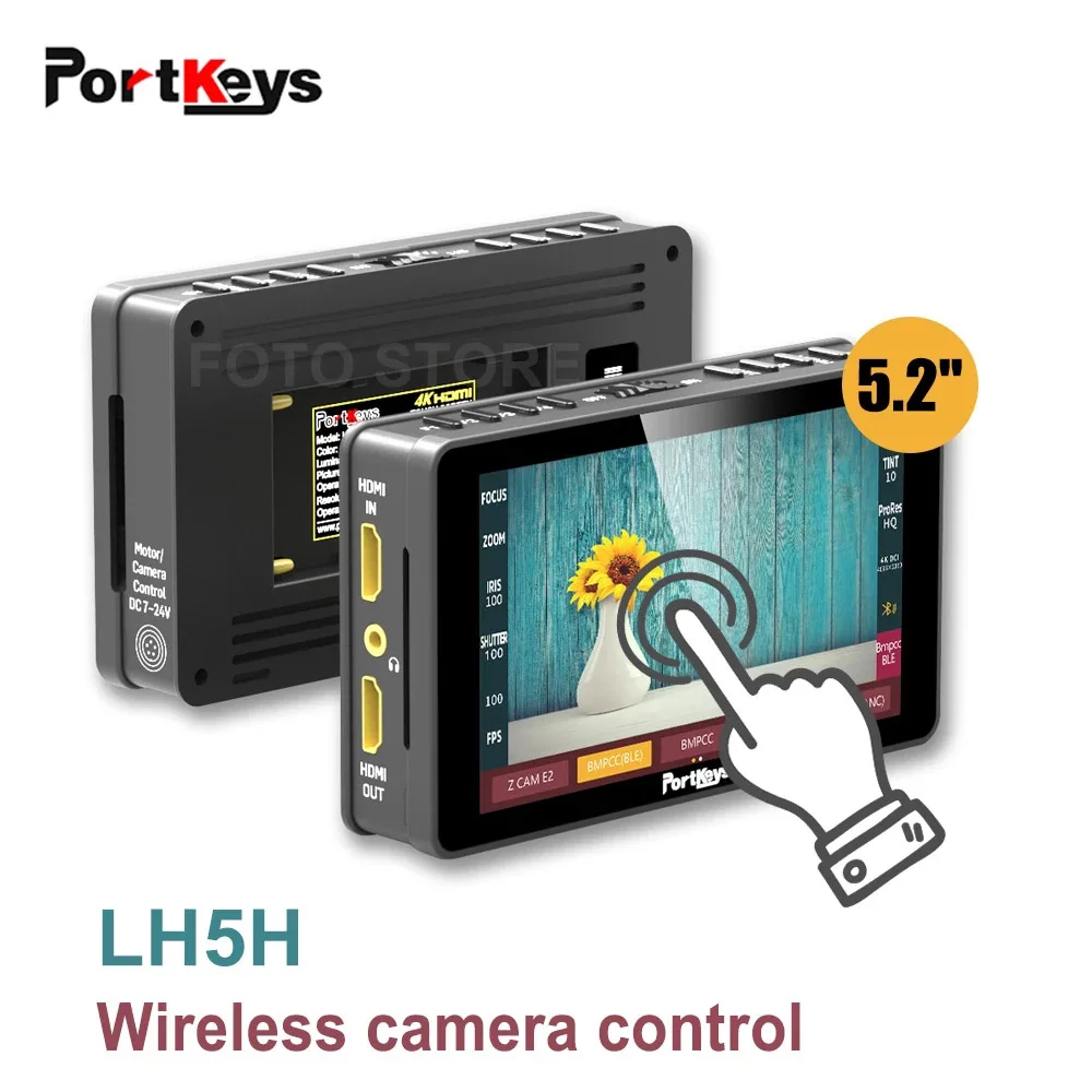 US $300.30 Portkeys LH5H 52 On Camera field Monitor 1700nit 3D LUT Wireless camera control monitor for BMPCC E2 Sony Canon Panasonic