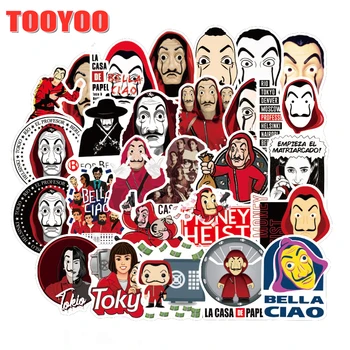 

10/50Pcs/set TV Show Money Heist La Casa De Papel Stickers For DIY TOY Skateboard Snowboard Laptop Luggage Bicycle Suitcase