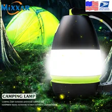 Zk20 dropshipping multi-função de acampamento luz tenda lâmpada led usb recarregável 3 in1 lanterna mesa lâmpada banco potência saída
