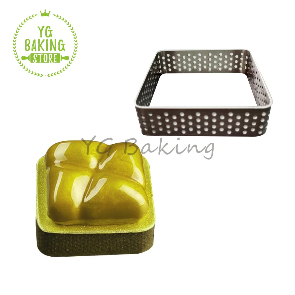 

2 размера 1/4/6/8 шт. квадратное кольцо Tart из нержавеющей стали, набор для муссов для торта, французский десерт, форма для выпечки тортов, кухня, искусство